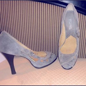 Michael Kors Grey Suede Heels - 8 1/2
